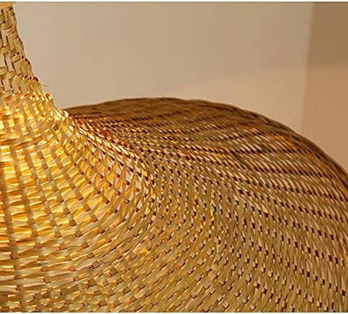 Pendente Taiti de Palha com Detalhes em Madeira